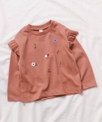apres les cours/WEB限定 肩フリル フラワーモチーフTシャツ/508091035