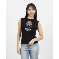 GAUDI/ガウディ GAUDI ローズプリント ノースリTシャツ/508098214
