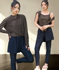 OSYAREVO/オシャレボ OSYAREVO 【ネット限定】【紫外線カット率99.9％以上】ドロスト ラッシュガード 付き 体型カバー キャミソール 水着 セットアップ 5点セ/508102486