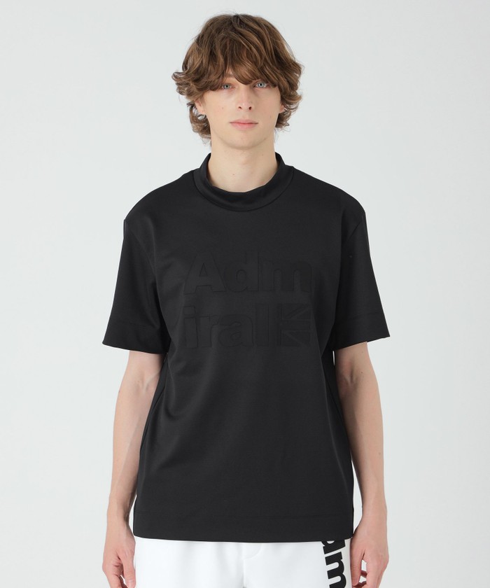 BLACK lab.×Admiral】シャドーチェックロゴグラフィックTシャツ
