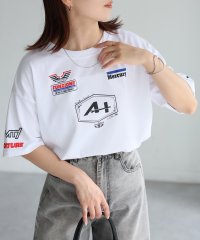 Riberry/リベリー Riberry スポーティーミックスロゴデザインTシャツ/508391414