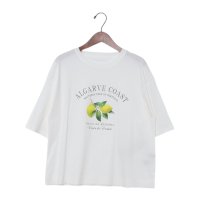 BRODIAEA/ブローディア BRODIAEA レモンプリントロゴ半袖Tシャツ/508404110