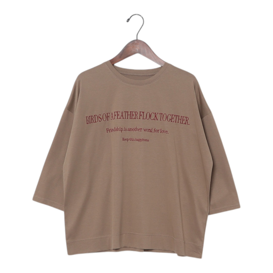 tシャツ BRODIAEA 七分袖ロゴ刺繍Ｔシャツ レディース ブローディア BRODIAEA 七分袖ロゴ刺繍Tシャツ(508404111