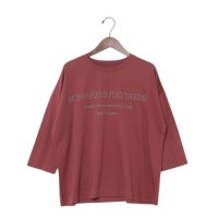 BRODIAEA/ブローディア BRODIAEA 七分袖ロゴ刺繍Tシャツ/508404111