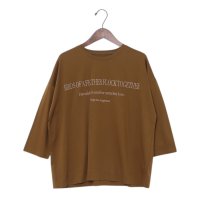 BRODIAEA/ブローディア BRODIAEA 七分袖ロゴ刺繍Tシャツ/508404111