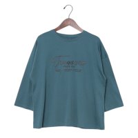 BRODIAEA/ブローディア BRODIAEA ロゴ刺繍七分袖Tシャツ/508404113