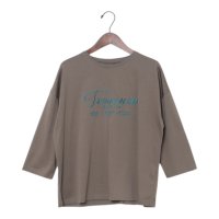 BRODIAEA/ブローディア BRODIAEA ロゴ刺繍七分袖Tシャツ/508404113