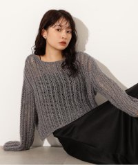 N Natural Beauty Basic/クロップド透かし編みニット/508408620