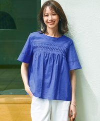 NIJYUSANKU（LARGE SIZE）/【好評につき一部追加予約/WEB&一部店舗限定】コットンローン ピンタック フレア ブラウス/508415614