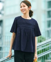 NIJYUSANKU（LARGE SIZE）/【好評につき一部追加予約/WEB&一部店舗限定】コットンローン ピンタック フレア ブラウス/508415614