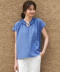 NIJYUSANKU（LARGE SIZE）/【WEB&一部店舗限定】ライトタンブラー ギャザー フリル ブラウス/508415615