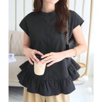 KOBE LETTUCE/コウベレタス KOBE LETTUCE 裾フリルノースリーブブラウス [C7600]/508416359