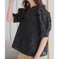 KOBE LETTUCE/コウベレタス KOBE LETTUCE フロッキードットシアーブラウス [C7618]/508416364