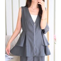 KOBE LETTUCE/コウベレタス KOBE LETTUCE ペプラムフリルジレベスト [K1391]/508416369