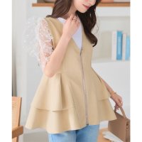 KOBE LETTUCE/コウベレタス KOBE LETTUCE ペプラムフリルジレベスト [K1391]/508416369