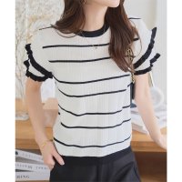 KOBE LETTUCE/コウベレタス KOBE LETTUCE ティアードスリーブサマーニットトップス [N1223]/508416373