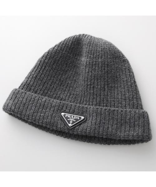 プラダ PRADA PRADA ニット帽 UMD489 3IM トライアングルロゴ