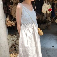 shoppinggo/ショッピングゴー shoppinggo キャミワンピース 低身長 Vネック 体型カバー 刺 大人 ベーシック デイリー セクシー レディース おしゃれ お洒落 /508417096