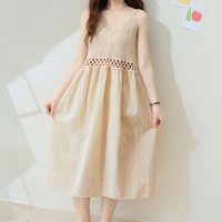 shoppinggo/ショッピングゴー shoppinggo キャミワンピース 低身長 Vネック 体型カバー 刺 大人 ベーシック デイリー セクシー レディース おしゃれ お洒落 /508417096