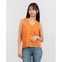 GAUDI/ガウディ GAUDI フラワーレースノースリブラウス/508417160