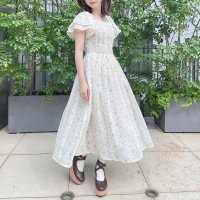 F.i.n.t/フィント F i.n.t 【洗える】フリル使い小花柄シャーリングワンピース/508417178