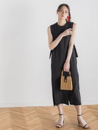 Droite Lautreamont/ドロワット ロートレアモン Droite lautreamont 麻調リブシャツワンピース≪手洗い可能≫/508417251