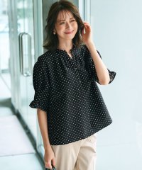 NIJYUSANKU（LARGE SIZE）/【WEB&一部店舗限定】ドットプリント サッカー ブラウス/508417303