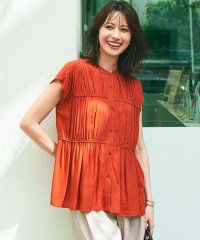 NIJYUSANKU（LARGE SIZE）/【接触冷感/WEB&一部店舗限定】レーヨンスパローン ティアード ブラウス/508417304