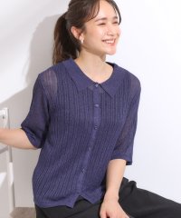 SHOO・LA・RUE/シューラルー SHOO・LA・RUE ランダムリブ衿付きキラキラニット/508417495
