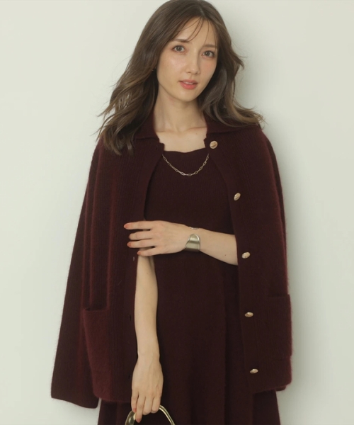 新品タグ付きApuweiser-riche リボンボレロカーデ リボンボレロカーデ | カーデ | Apuweiser-riche（アプワイザー