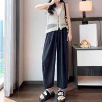 shoppinggo/ショッピングゴー shoppinggo ワイドパンツ サマーパンツ 夏服 ストレート ウエストゴムパンツ ズボン ゆったり リラックスパンツ ボトムス ガウチョ/508417959