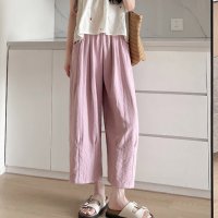 shoppinggo/ショッピングゴー shoppinggo ワイドパンツ サマーパンツ 夏服 ストレート ウエストゴムパンツ ズボン ゆったり リラックスパンツ ボトムス ガウチョ/508417959