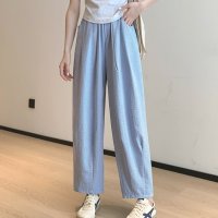 shoppinggo/ショッピングゴー shoppinggo ワイドパンツ サマーパンツ 夏服 ストレート ウエストゴムパンツ ズボン ゆったり リラックスパンツ ボトムス ガウチョ/508417959