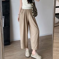 shoppinggo/ショッピングゴー shoppinggo ワイドパンツ サマーパンツ 夏服 ストレート ウエストゴムパンツ ズボン ゆったり リラックスパンツ ボトムス ガウチョ/508417959