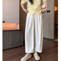 shoppinggo/ショッピングゴー shoppinggo ワイドパンツ サマーパンツ 夏服 ストレート ウエストゴムパンツ ズボン ゆったり リラックスパンツ ボトムス ガウチョ/508417959
