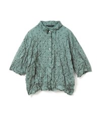 mizuiro ind/mizuiro ind ドットプリントキャッチワッシャーシャツ/508418401