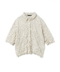 mizuiro ind/mizuiro ind ドットプリントキャッチワッシャーシャツ/508418401