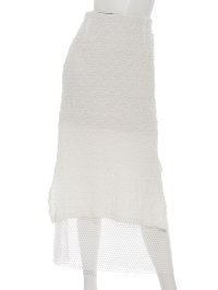 LHELBIE/レルビエ LHELBIE メッシュレイヤードシャーリングスカート/507046300