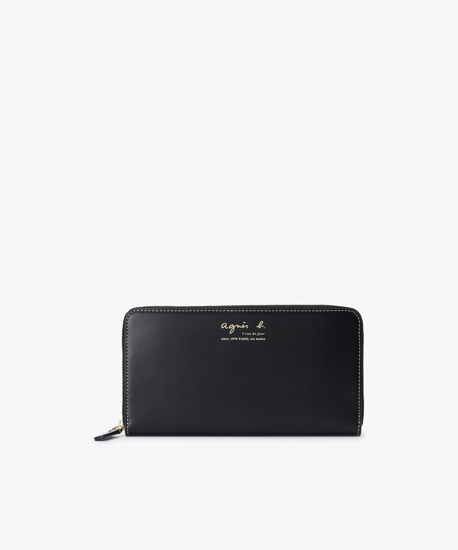 【未使用】agnes b. 　ラウンドジップ長財布　ネイビー　牛革 ラウンドジップロングウォレット (EW13B－05) ｜agnès b. VOYAGE