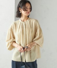 SHIPS WOMEN/《予約》〈手洗い可能〉シアー ジャカード 袖 シャーリング ブラウス/508419113