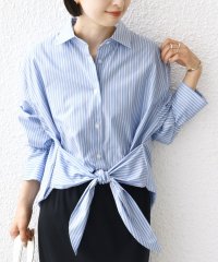 SHIPS WOMEN/《予約》【WEB限定】〈手洗い可能〉ストライプ 2WAY リボン シャツ/508419116