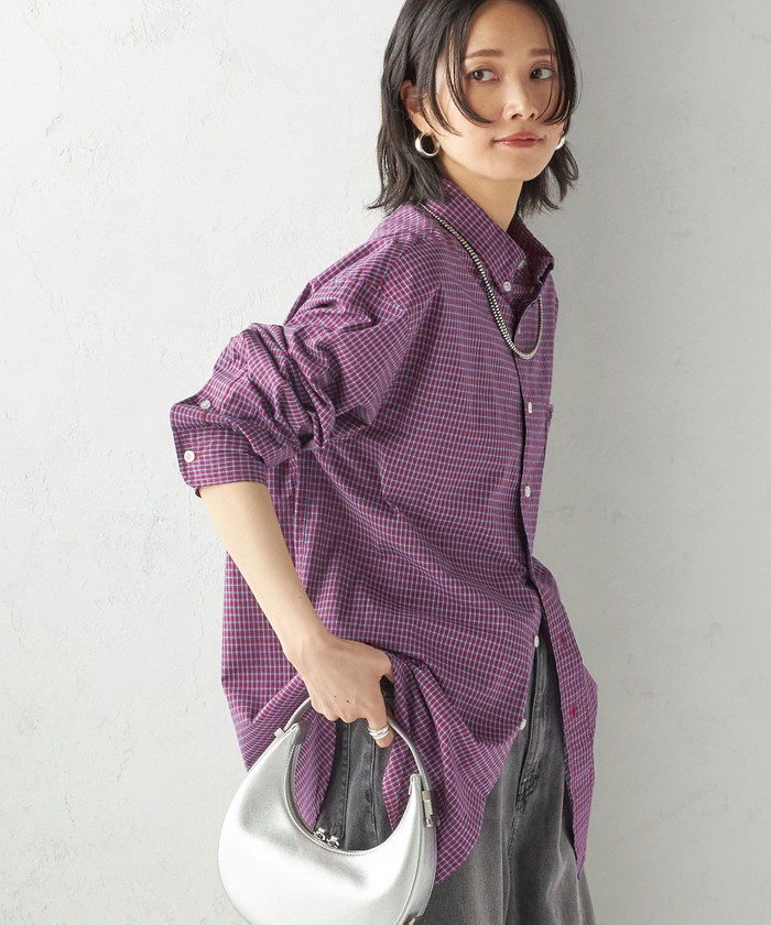ブラウス シャツ 「SHIPS別注」LOGAN KNITTING MILLS:「洗濯機可能」チェック シャツ レディース 予約》【SHIPS別注】LOGAN KNITTING MILLS:〈洗濯機可能