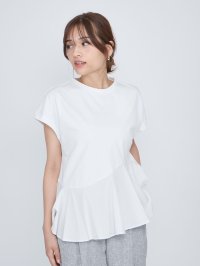 QUEENS COURT/クイーンズコート QUEENS COURT ペプラムフレンチスリーブプルオーバー≪手洗い可能≫/508419993