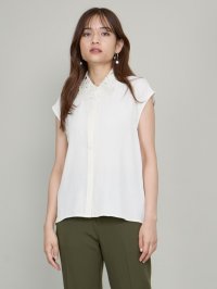 QUEENS COURT/クイーンズコート QUEENS COURT レースカラーフレンチスリーブブラウス≪洗濯機で洗える≫/508419997