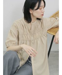Samansa Mos2 blue/サマンサモスモス ブルー Samansa Mos2 blue シャーリングチュニック/508420202