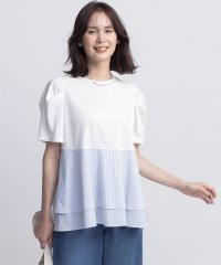 KUMIKYOKU（LARGE SIZE）/【接触冷感】シャツコンビティアード カットソー/508421196
