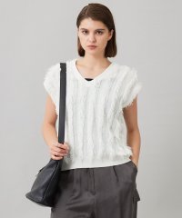 ICB（LARGE SIZE）/【洗える】カットジャガード Vネックニット/508421198