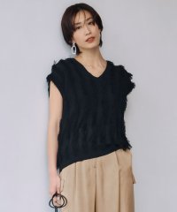 ICB（LARGE SIZE）/【洗える】カットジャガード Vネックニット/508421198