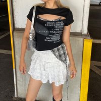 non-hedge/ノンヘッジ non－hedge カットワークチェックイレヘムトップス/508421692