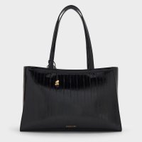CHARLES & KEITH/Augustine オーガスチン パネルダブルハンドルトートバッグ/508421768